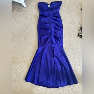 Purple mermaid tail prom dress